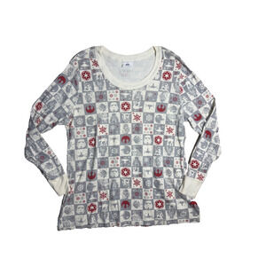 Hanna Andersson Star Wars Long Sleeve Top Gray Red Adult XXL Organic Cotton